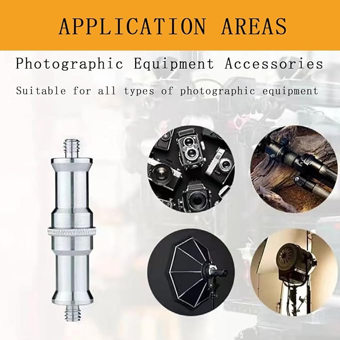 4 PCS Standard 1/4 to 3/8 inch Metal Convertor Threaded Screw Tripod Adapter Spigot Stud for Flash Holder, Studio Light Stand, Ball Head (Copper)