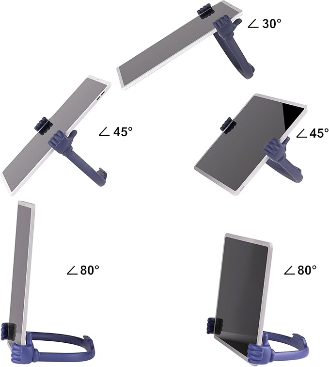 Honsky Adjustable Tablet Stand, Portable Phone Holder for Desk Bed - Multi-Angle Drawing Stand Compatible with All Tablets (Blue Deep)