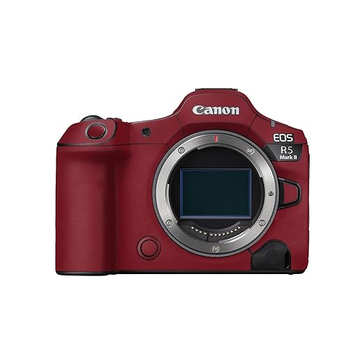 Camera Skin Compatible with Canon EOS R5 Mark II (2023) - Solid Burgundy - Premium 3M Vinyl Protective Wrap Decal Cover - Easy to Apply | Crafted in The USA by MightySkins