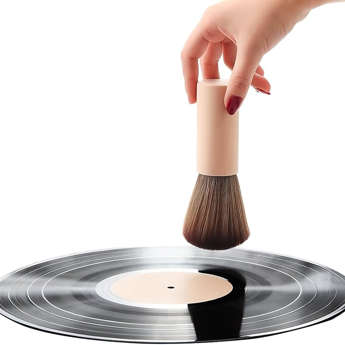 Patelai Vinyl Record Cleaner Brush Turntable Vinyl Record LP Cleaning Anti Static Dust Cleaning Brush for LP CD Albums Records