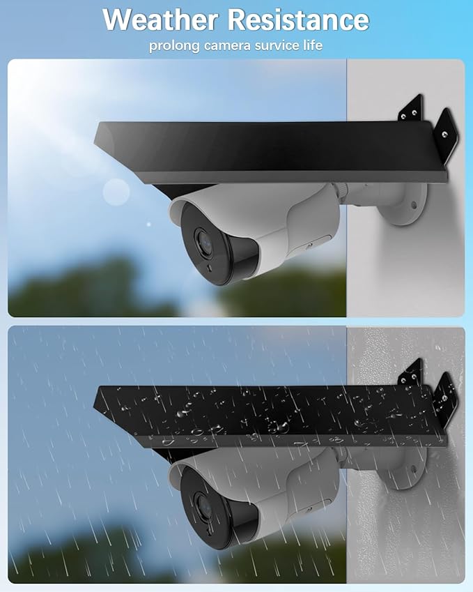 Universal Security Camera Sun Rain Cover Shield, Waterproof Protective Roof for Surveillance Camera, Outdoor Camera Shade Covers for Dome, Bullet Cameras(3 Pack)