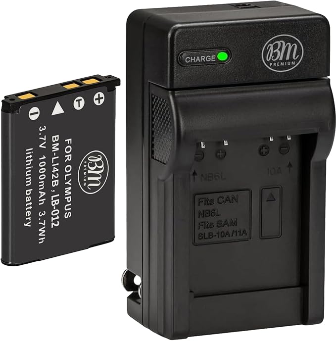 BM Premium LB-012 Battery and Battery Charger for Kodak KLIC-7006, PIXPRO FZ55, FZ55-BK, FZ53 Cameras
