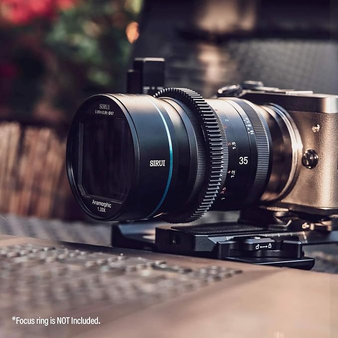 SIRUI 35mm F1.8 1.33X APS-C Anamorphic Lens Cinema Lens for MFT Mount, Blue Flare