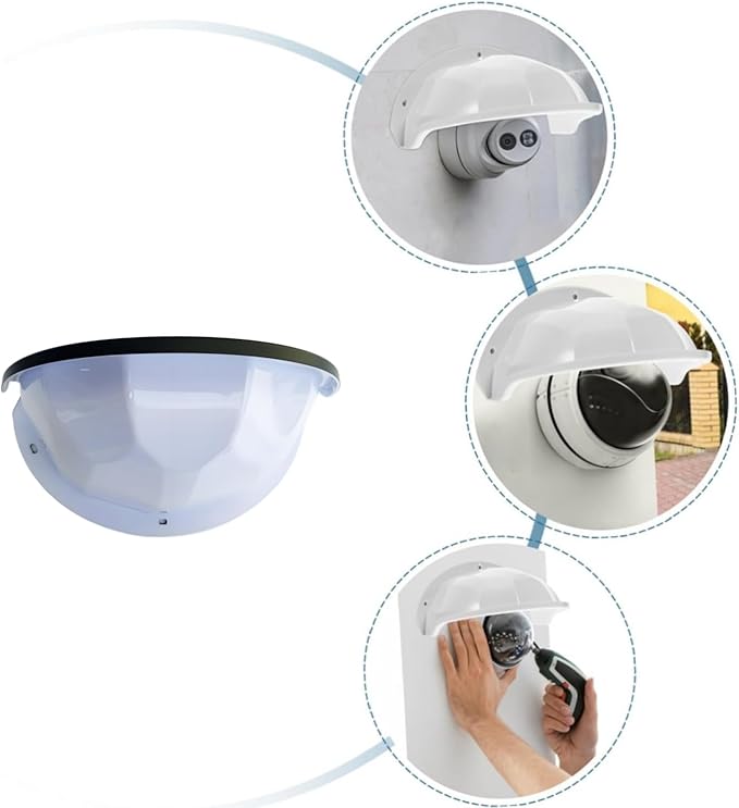 2-Pack Sun Rain Shade CCTV Security Camera Cover Outdoor Top Cover Shield Protective Roof for CCTV Surveillance Camera Hikvision/Nest/Ring/Arlo/Dome/Bullet/Bell