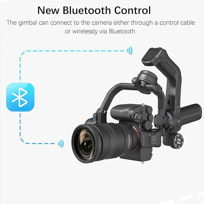 FeiyuTech SCORP 2 KIT Gimbal Stabilizer for DSLR and Mirrorless Camera,Built-in AI Tracking,3-Axis Gimbal for Sony/Canon/Nikon/Fujifilm, Max 5.51lbs,Touch Screen, Native Vertical Shooting with Case