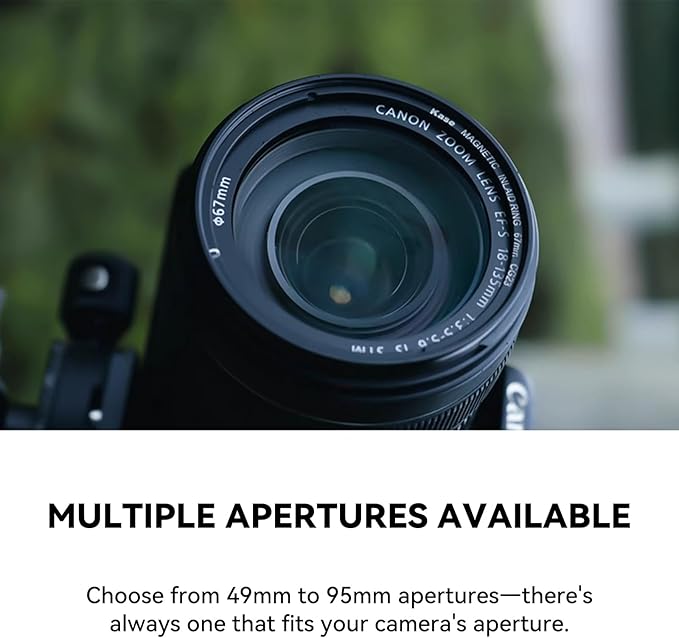 Kase 72mm Magnetic Adapter Ring, Aviation Aluminum 0.5s Snap-On Frame for CPL/ND/UV Filters, No Light Leak & Vignette, Ultra-Thin Stackable for DSLR Mirrorless Wide-Angle Vlog