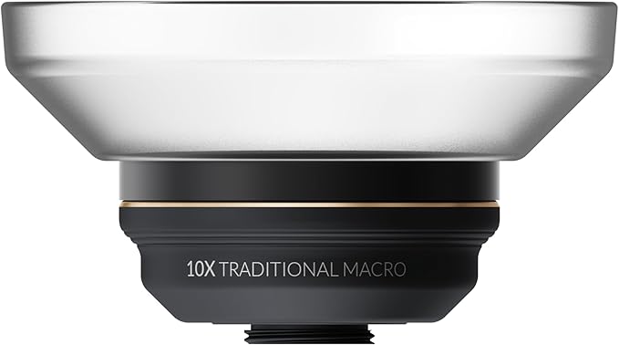 ShiftCam LensUltra 10x Traditional Macro Phone Camera Lens – 10x Magnification, 10–15mm Focus Distance – 25x Detail Capture, Macro Lens for iPhone & Android, Stunning Depth of Field – Lens Only