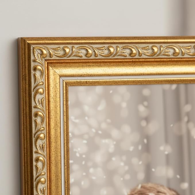 VictoR Picture Frame Chagall 4x6 Gold - Vintage Picture Frames with Shutterproof Acrylic Glass - 4 x 6 Photo Frame - Gold Picture Frames - Antique