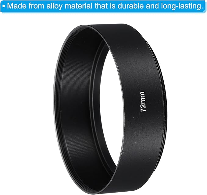 PATIKIL 72mm Lens Hood, Standard Focus Frosted Surface Anti-Reflective Inside Hood for Camera Lens, Black for Nikon, for Fujifilm, for Pentax, for Leica