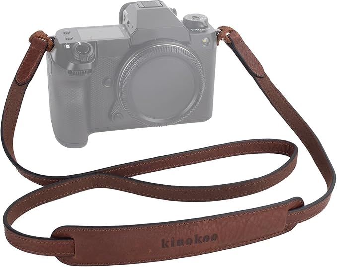MUZIRI KIINOKOO Genuine Leather Camera Neck Shoulder Strap - Vintage Leather Shoulder Strap for Most of Digital Cameras