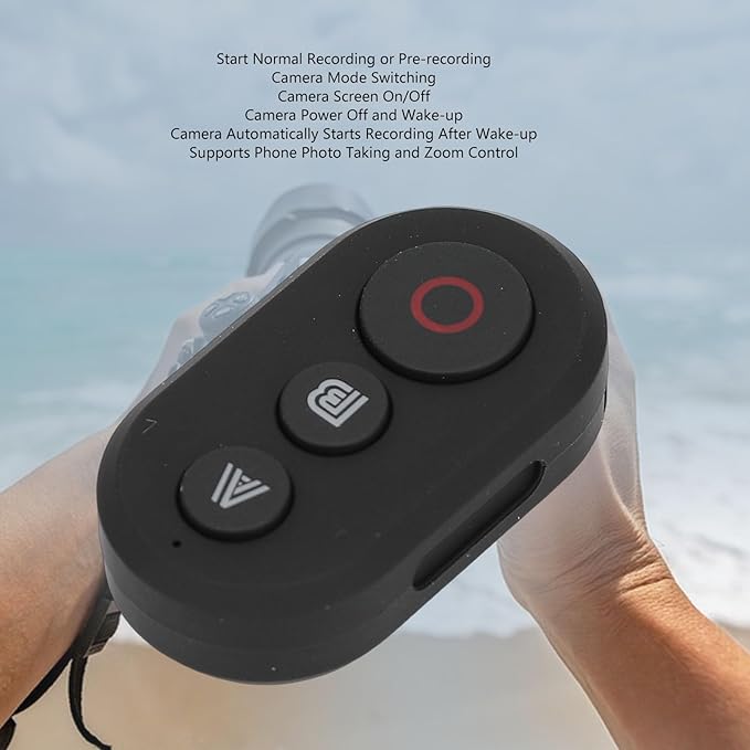 PUSOKEI Bluetooth Remote Controller for Action Cameras, Wireless Camera Remote Shutter for in sta 360 X5/X4/X3/X2, GO 3/3S, Ace Pro/Pro 2 Sports Cameras