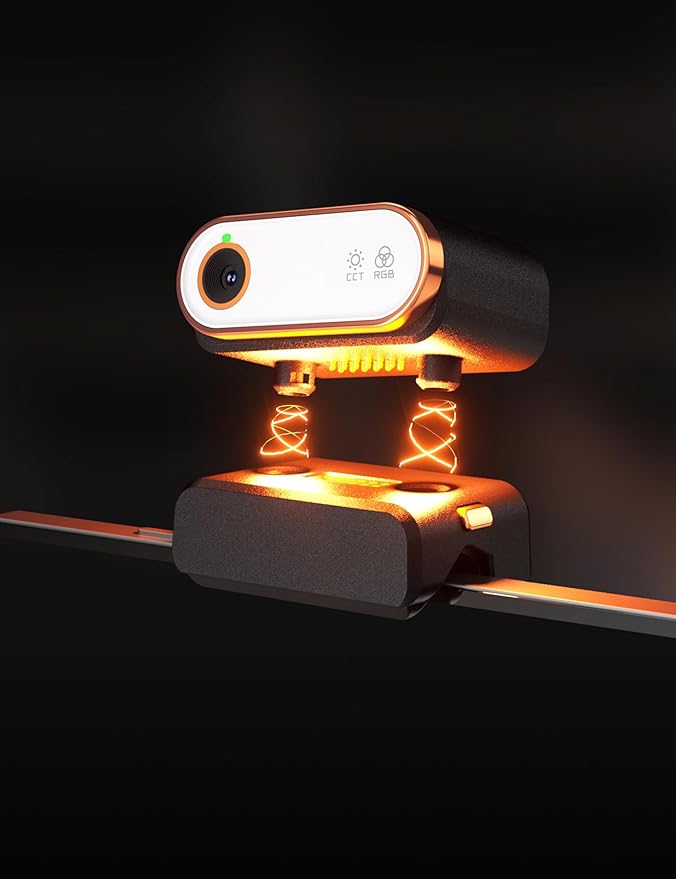 hohem 2-in-1 AI Tracking Sensor and Magnetic Adjustable Fill RGB Light, AI Vision Sensor, Smart AI Tracker Compatible with iSteady M7 Gimbal Stabilizer, 2700K-6500K, MTK-L04 Black