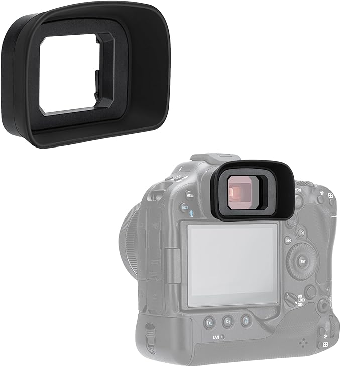 EOS R3 Eye Cup Eyecup Eyepiece, Extended Long Soft Eyecup Eyepiece Viewfinder for Canon R3 Mirrorless Camera, Replaces Canon ER-H/ER-HE Eyecup, Soft Silicone Material, Comfortable for Eyeglass Wearers
