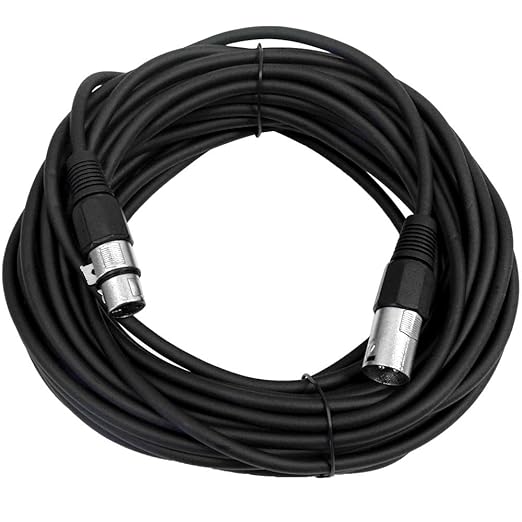 SEISMIC AUDIO - SAXLX-50 - 6 Pack of 50' Black XLR Male to XLR Female Microphone Cables - Balanced - 50 Foot Patch Cords