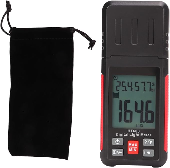 Digital Light Meter HT603, Professional Luxmeter, Wide Range Brightness Tester - Measurement, Quick Response, Ideal for Photo and Industrial Use