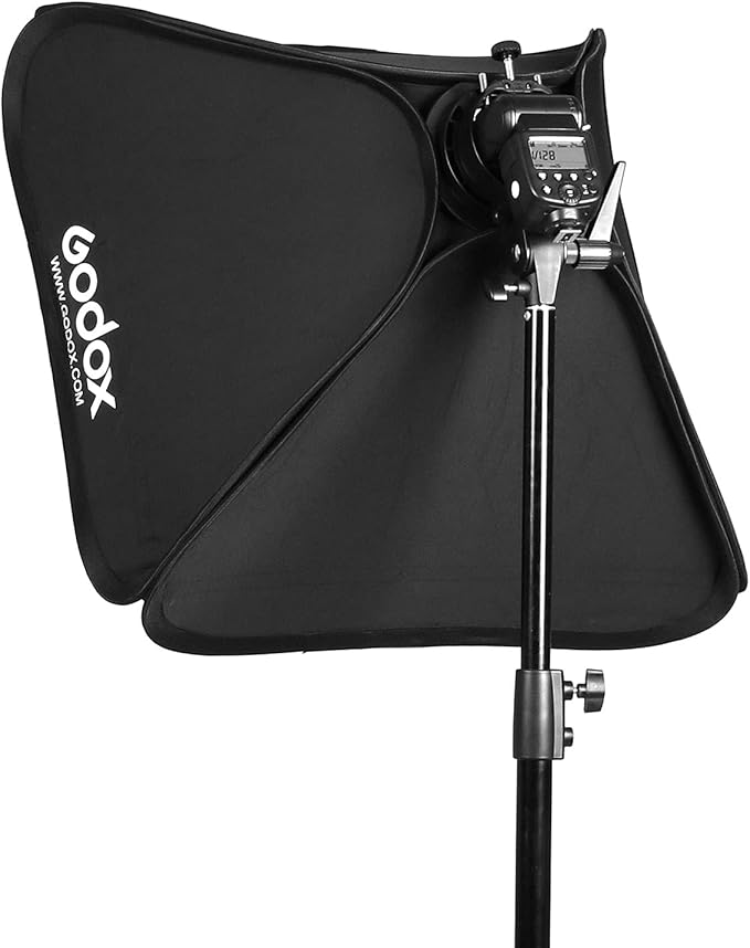 Godox 32"x 32" /80x80cm Foldable Flash Softbox Kit with Grid, S-Type Speedlite Bracket Bowens Mount and Carring Case for Camera Flash Speedlight Studio Portraits,Product Photography,Video Shooting