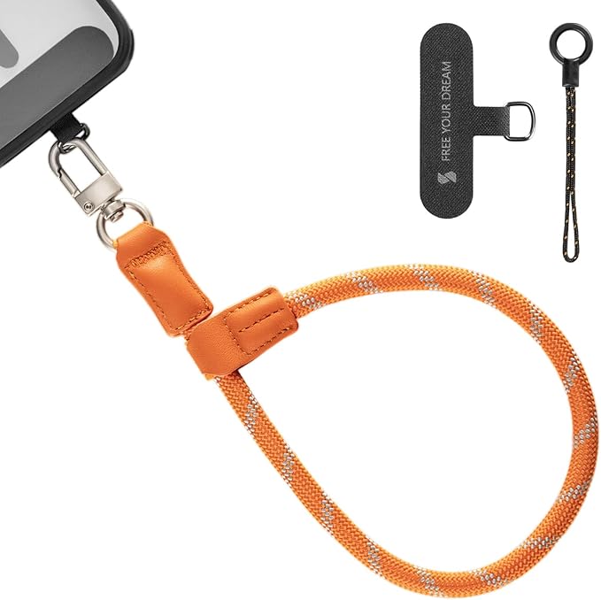 SMALLRIG Adjustable Phone Wrist Strap, 38cm Leather & Nylon Wrist Strap for iPhone, for Samsung
