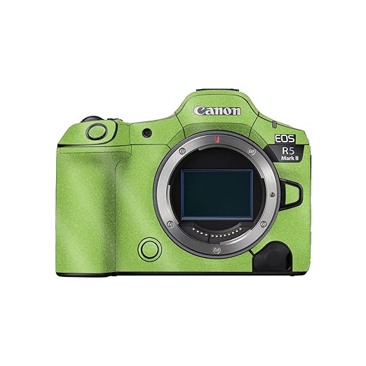 Glossy Glitter Camera Skin Compatible with Canon EOS R5 Mark II (2023) - Solid Lime Green - Premium 3M Vinyl Protective Wrap Decal Cover - Easy to Apply | Crafted in The USA by MightySkins