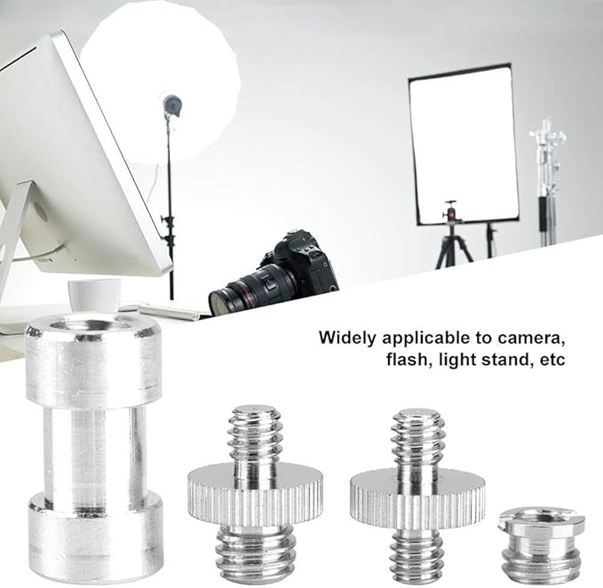 20Pcs Camera Mount Screw Kit, Portable 1/4 Inch to 3/8 Inch,1/4 to 1/4 Threaded Ring Screw Converter Threaded Adapter Accessory for DSLR,Flash,Light Stand,Tripod/Monopod/Ballhead