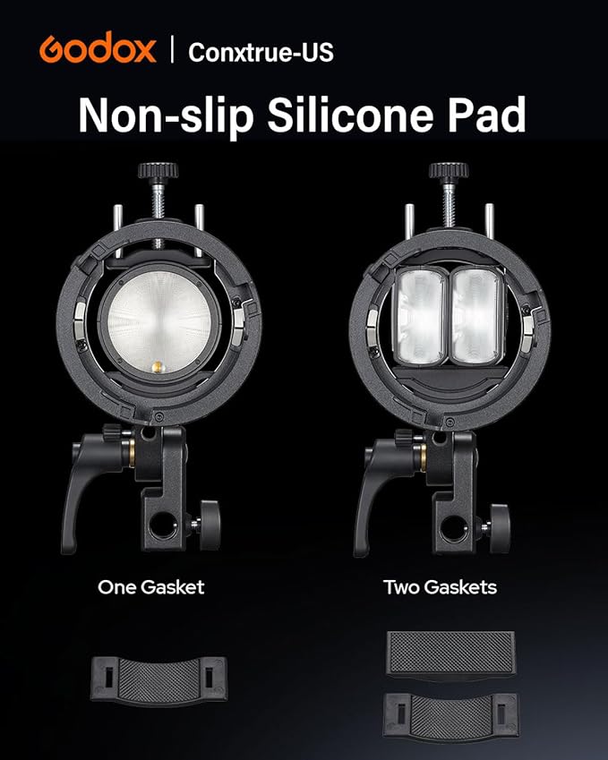 Godox S3 Speedlite Bracket for Bowens Mount, 2025 Upgraded S2 S-Type Version, Smaller & Lighter Flash Holder for Reflector, Snoot, Umbrella and Softbox