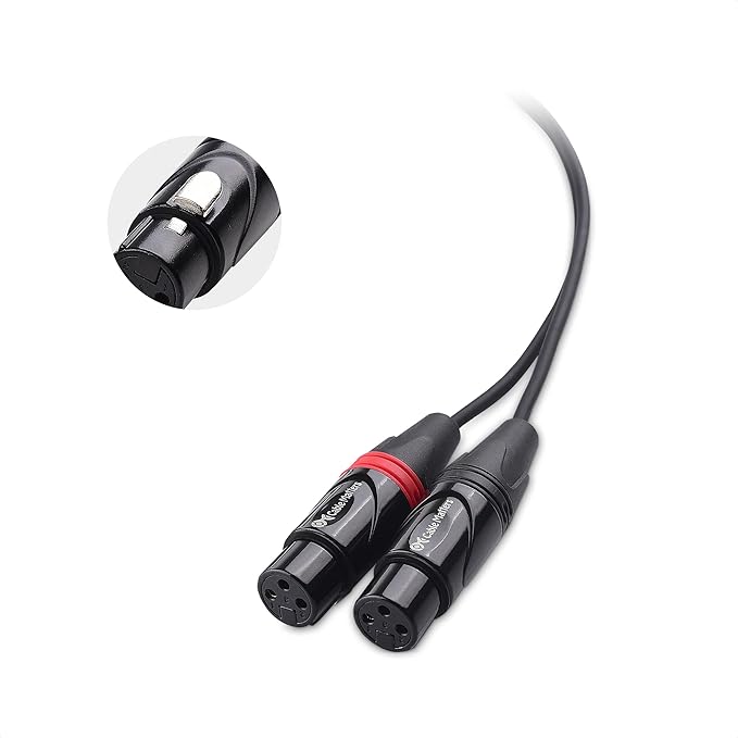 Cable Matters Dual XLR to RCA Cable - 10ft, Dual Female XLR to RCA Cable