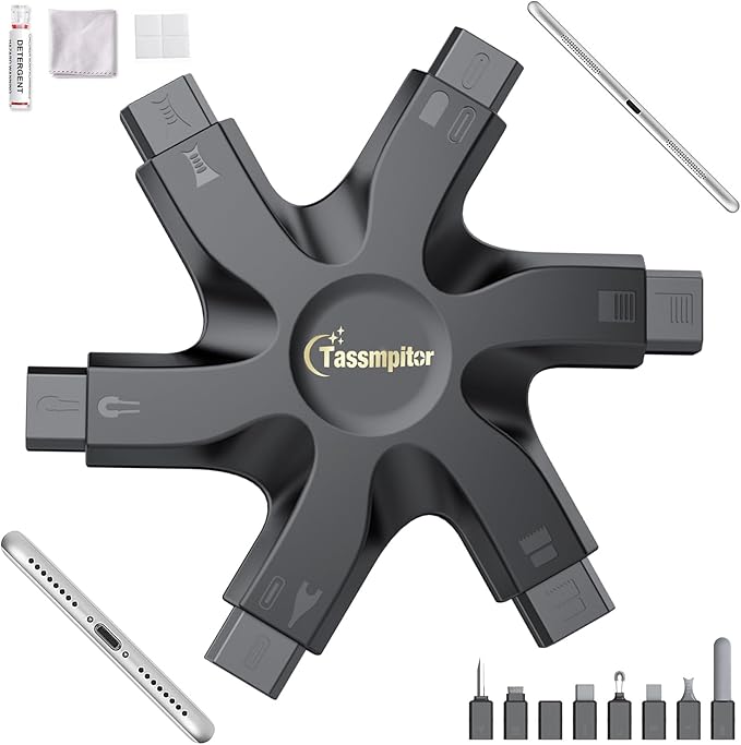 for iPhone Cleaning Kit Phone Port Cleaner, Cleaner Kit for AirPod iPhone Pro Max, Cleaning Putty for Cell Phone Charging Port Lightning Charger Connector Cable Speaker, Repair Restore Tool