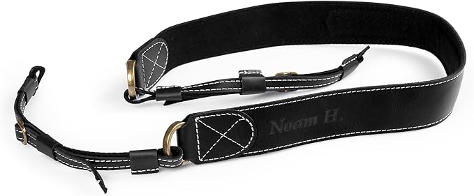 MegaGear Personalized Genuine Leather Camera Strap Custom Engraved DSLR & SLR Shoulder/Neck Strap
