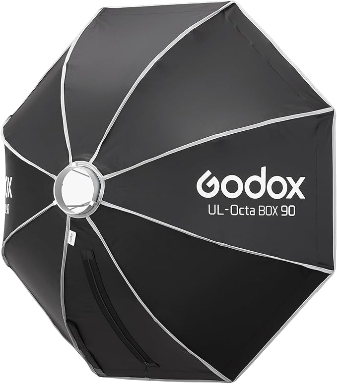 Godox Octa-90 35" Octagonal Softbox with Bowens Mount, 90cm Octa Portable Foldable Quick Release Soft Box with Grid, Diffuser for Godox SMALLRIG/Neewer/Aputure