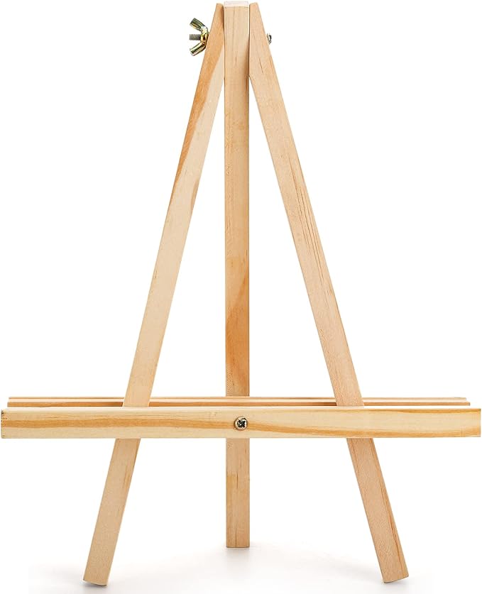 Tosnail 10 Pack 12" Art Easel Stand Tabletop Wooden Display Stand Photo Holder Display Stand for Artist, Students, Adults, Kids Painting