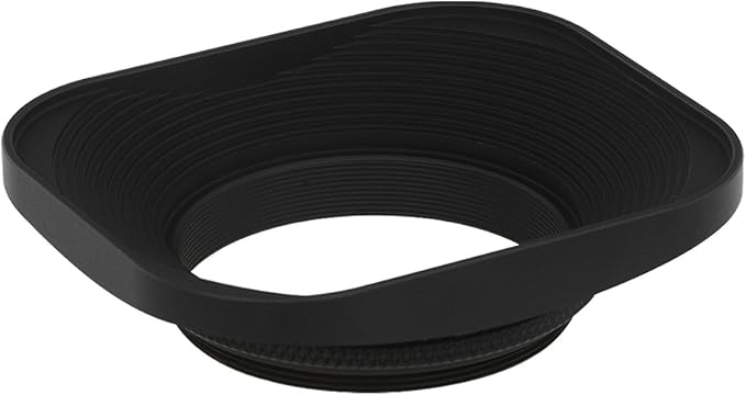 Haoge LH-LC43B 43mm Square Metal Screw-in Lens Hood with Cap for Voigtlander Nokton Classic 35mm f1.4 40mm f/1.4 MC SC VM, Carl Zeiss Biogon T ZM 35mm f2.8 35mm f2, Leica X Typ 113 Lens Black