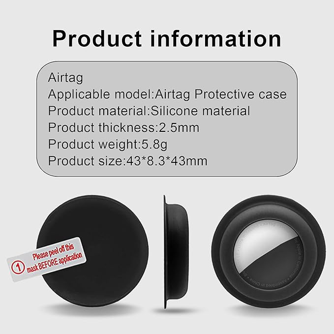 Aimtel Case for Apple AirTag Sticker (Fits 1st/2nd Generation), 4 Pack Air Tags Removable Adhesive Mount, Protective Silicone Holder for Tv Remote, Luggage, Laptop, Headphones, Camera, iPad