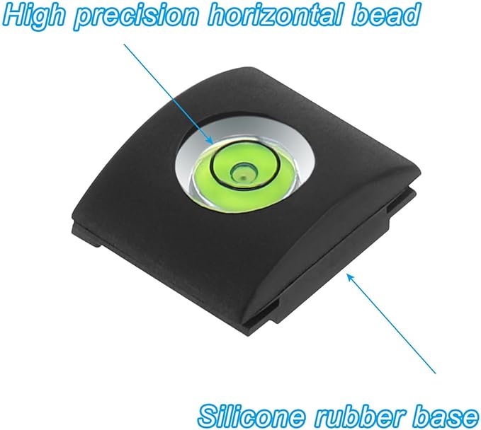 PATIKIL Camera Level Hot Shoe Cover Cap, 5 Pcs 1 Axis Universal Flashlight Bubble Level Camera Protector for Nikon for Fujifilm for Pentax DSLR/SLR Camera, Black
