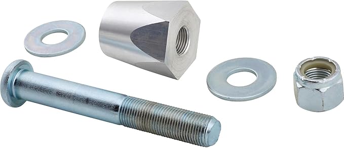 Speedway Motors Universal Steel Upper and Lower Rear Shock Mounts Kit Adjustable Coilover & Standard Shock Mount Brackets for Rear Suspension, Weld-On Steel Plates