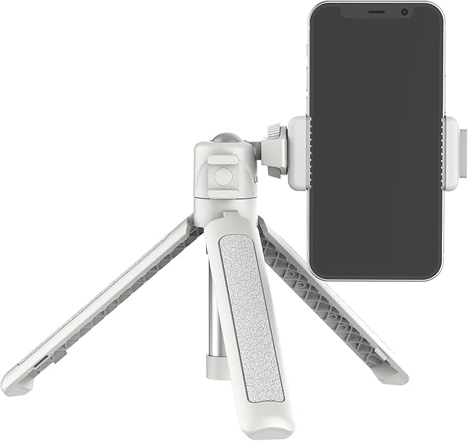 Ulanzi MT-42 Camera Tripod Mini Tabletop Tripod Selfie Stick with Cold Shoe,Travel Tripod for Phone 17 Canon G7X Mark III Sony ZV-1 RX100 VII A6600 Vlogging Filmmaking Live Streaming White