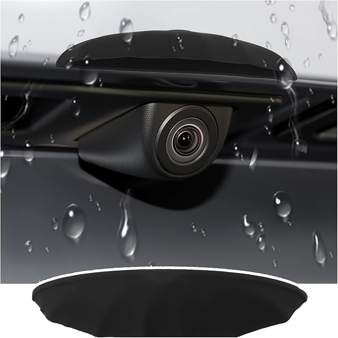 2026 New Wider Backup Camera Rain Shield,Rainproof Reverse Camera Cover for Avoiding Blurry Shots,Non-Destructive Silicone Rear View Cameras Protective Cover with Adhesive