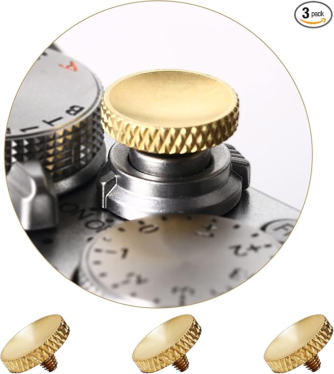 Camera Shutter Button(3 Pack Glod), Upscale and Delicate Soft Shutter Release Button