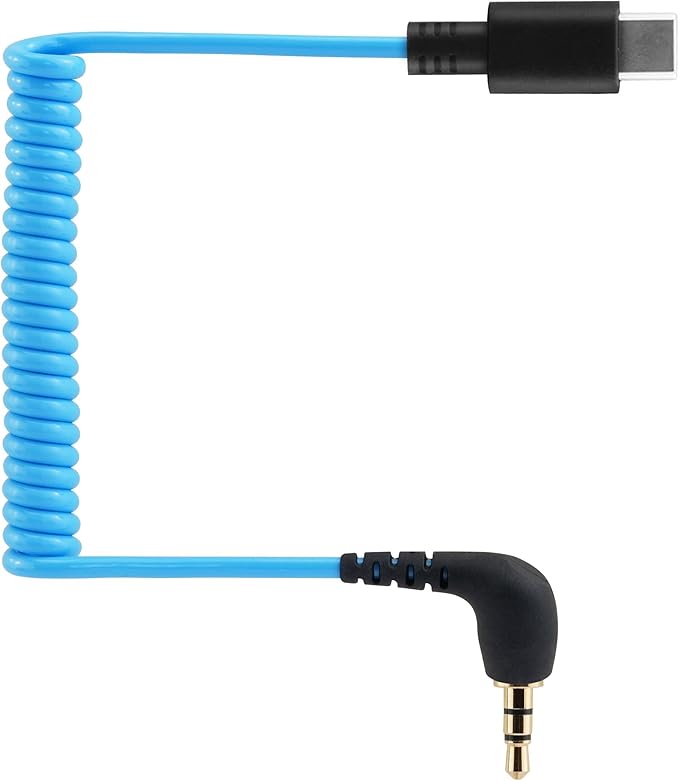Mic Adapter for Rode Wireless GO 2 / GO II/Pro/ME to iPhone 15/15 Pro Max, Samsung, Android Smartphone USB C to 3.5mm TRS Microphone GO2 OTG Audio Cable DAC Coiled Aux Cord