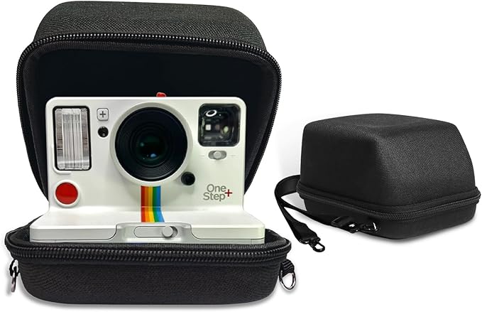 Kuprusar Camera Case for Polaroid OneStep 2VF/Now+ Camera, Hard Carrying Case Protective EVA Storage Bag for One Step+/Now/Now+ Plus 2nd I-Type Instant Film Camera with Shoulder Strap