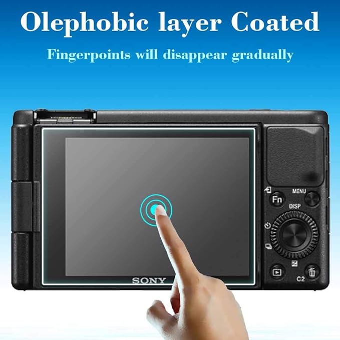 ULBTER Screen Protector for Sony ZV-1 II/ZV-1 / ZV1 II ZV1 ZV-E10 ZVE10 Camera & Hot Shoe Cover 0.3mm 9H Hardness Tempered Glass Cover Anti-Scrach Anti-Fingerprint Anti-Dust Anti-Bubble [3+2 Pack]