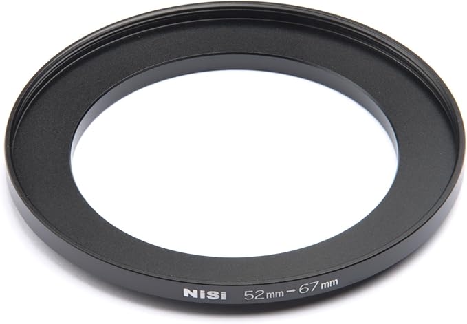 NiSi 52-67mm Pro Step-Up Ring - Threaded Stepping Adapter, 52mm Male Lens Attachment 67mm Female Filter and Accessory Thread - Anodized Aluminum, Matte Black Finish