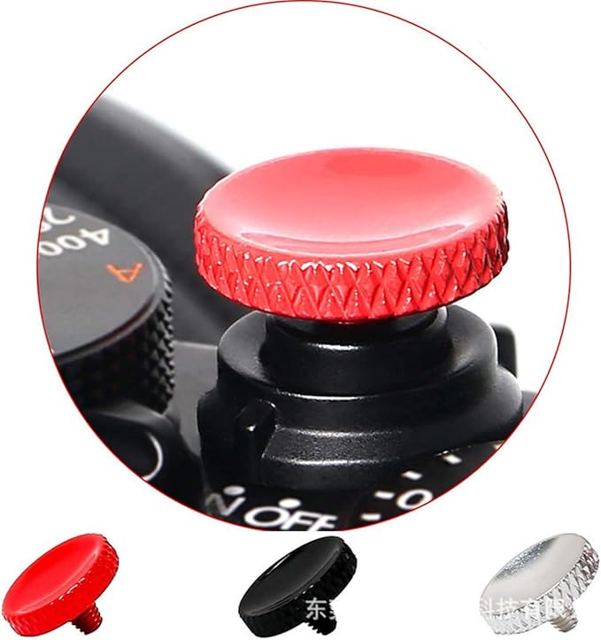 Red Soft Shutter Release Button - 3 Pack Pure Copper Camera Button Compatible for Nikon