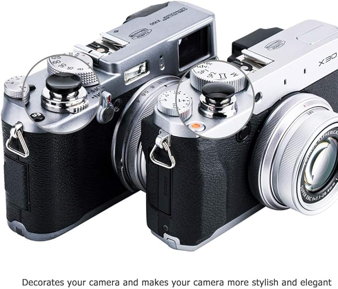 JJC Wireless Remote Shutter Release & 2-Pack Soft Shutter Release Button for Fujifilm X100VI X100V X100F X100T X-T30 II XT30II X-T30 XT30 X-T20 XT20 X-T4 XT4 X-T3 XT3 X-T2 XT2 X-E3 XE3 Cameras & More