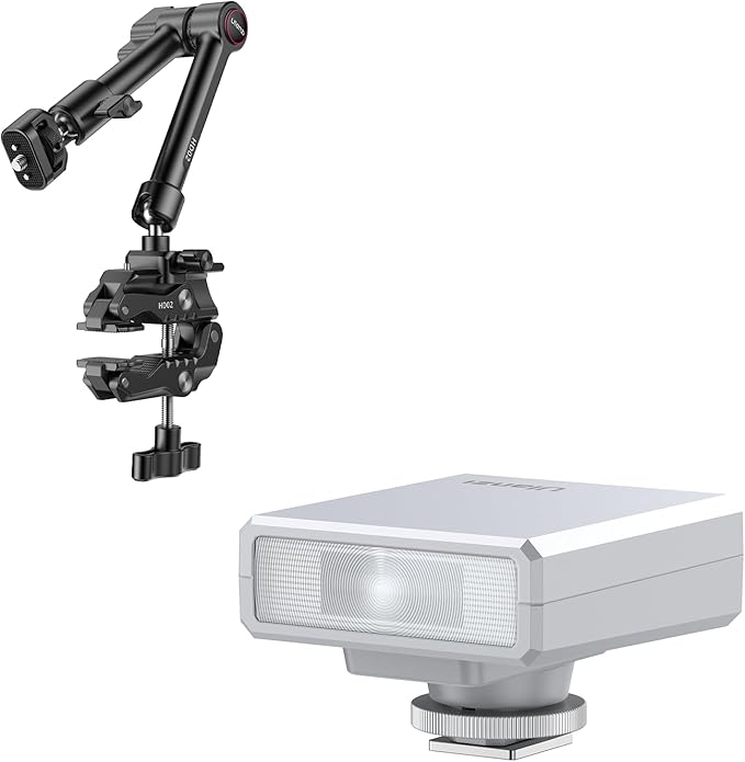 ULANZI HD02 Magic Arm Super Clamp Kit and F12 Mini Flash