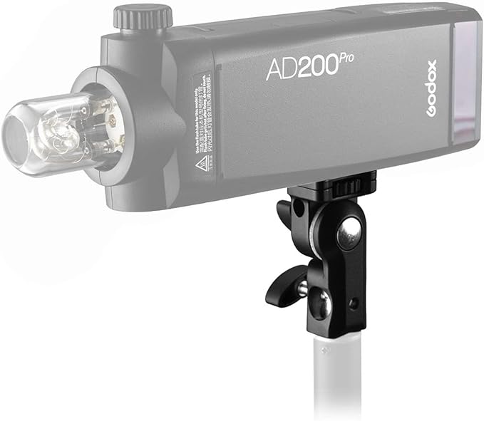 GODOX AD-E2 2-Pack Flash Holder Metal Bracket Mount with 1/4'' Screw Umbrella Holder for AD200 AD200Pro AD100Pro AD300 Pro