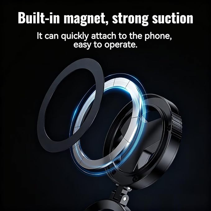 Magnetic CPL Filter for iPhone, 52mm Polarizing Filter, Circular Polarized Lens Filter with Foldable Stand, Rotatable Polarizer Filter Compatible with iPhone 17/16/15/14/13 and Smartphone