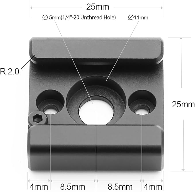 2 Pack Cold Shoe Mount Adapter Cold Shoe Bracket Standard Shoe Type with 1/4" Thread Hole for Camera DSLR Flash Led Light Monitor Video and More