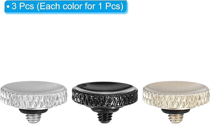 PATIKIL Camera Shutter Button, 3 Pack Soft Shutter Release Button Pure Copper Camera Button Knurled Suitable for Nikon for Fujifilm for Leica DSLR/SLR Camera