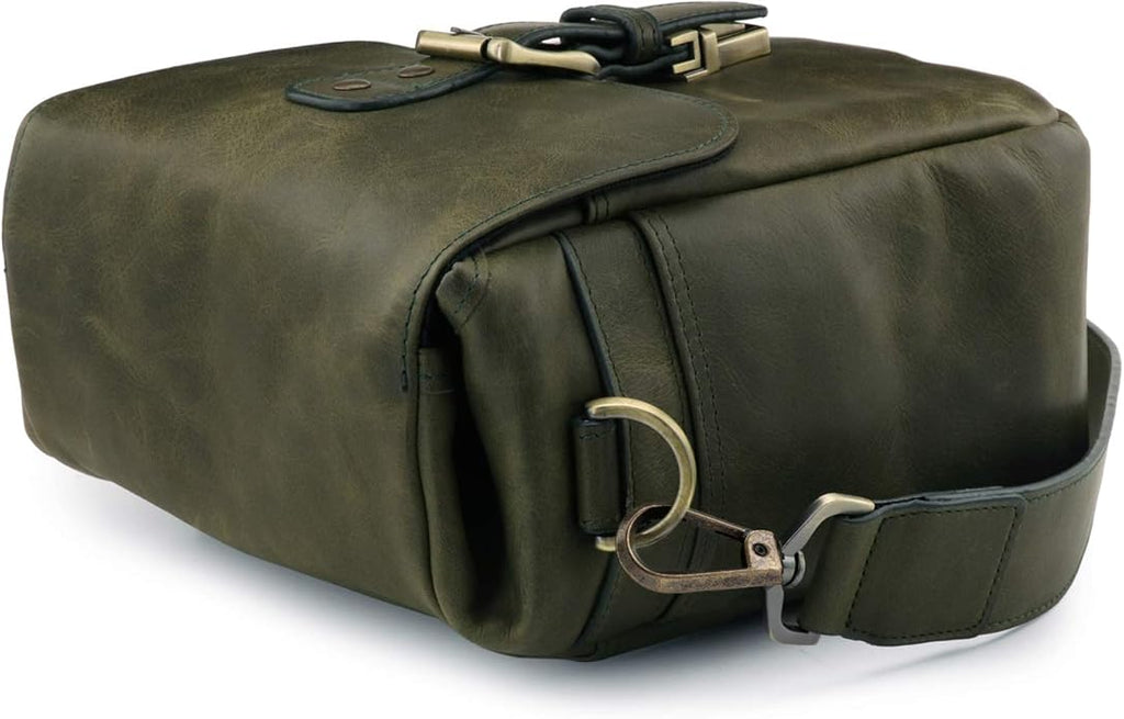 MegaGear Genuine Leather Camera Messenger Bag Mirrorless Portable electronic device cover