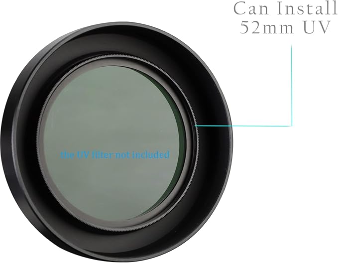 Haoge Metal Lens Hood for Nikon NIKKOR Z 40mm f/2, Z 28mm f/2.8, Z 28mm f/2.8 (SE) Lens,Screw Hood, Compatible with 52mm UV Filters and 52mm Lens Cap