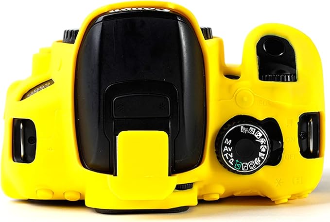 Professional Secure Silicone Camera Cover Housing Rubber Protective Body Skin Bag for Canon EOS 600D 650D 700D DSLR Camera Case (Yellow)